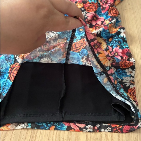 AFRM Bohemian Women’s Multicolor Floral Mesh Midi Body-con Cut Out Dress S - Picture 9 of 16